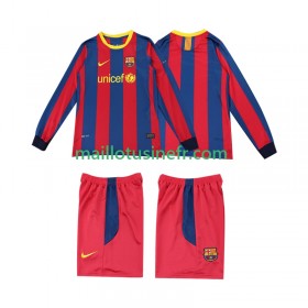 Maillot de Foot FC Barcelone 2010 2011 Domicile Retro Manches Longues - Enfant